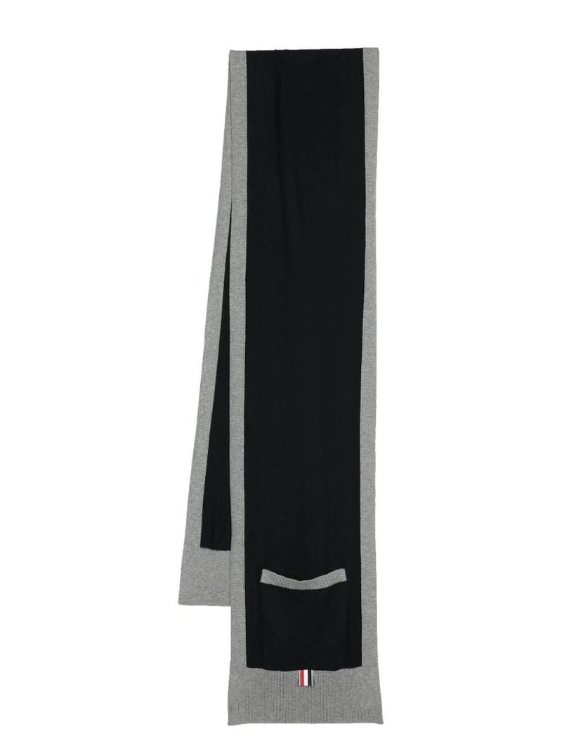 Blue 4-bar Wool Scarf
