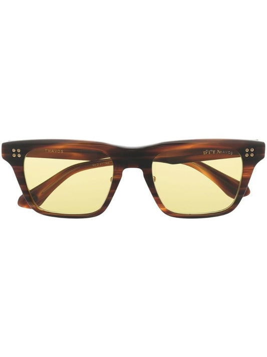 Brown Square Frame Sunglasses