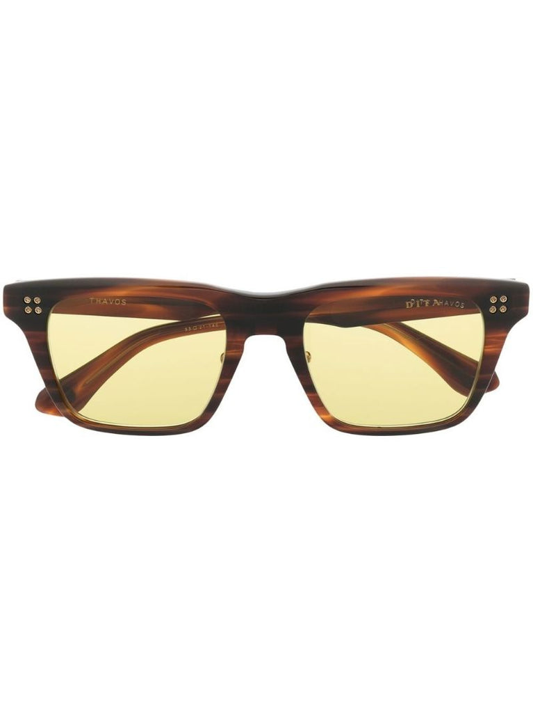 Brown Square Frame Sunglasses