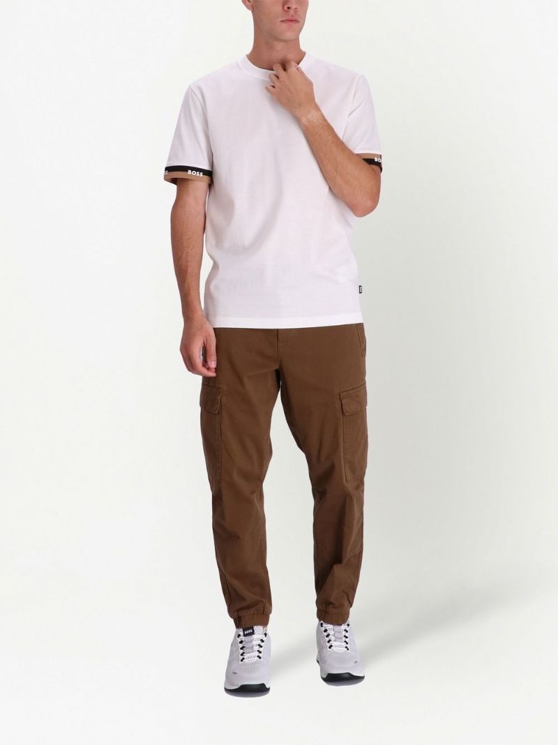 White Logo-band Cotton T-shirt