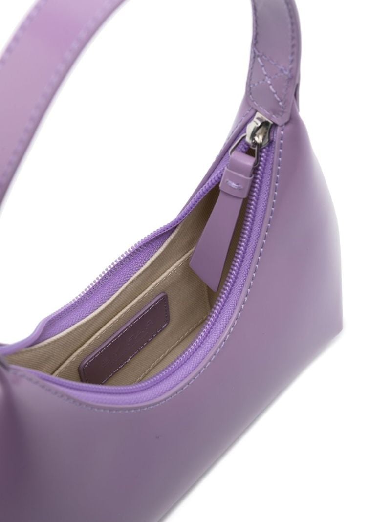 Purple Amber Leather Shoulder Bag