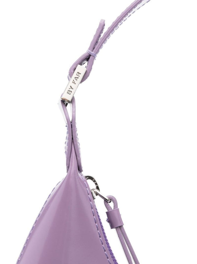 Purple Amber Leather Shoulder Bag