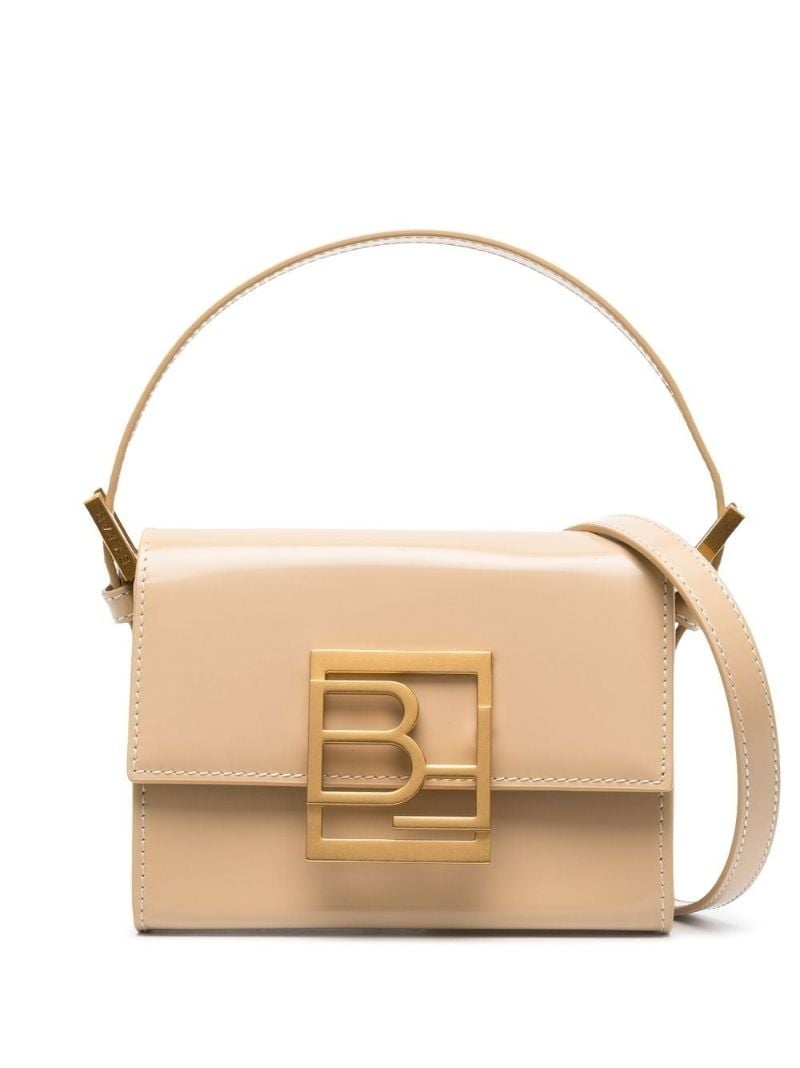 Neutral Fran Leather Shoulder Bag