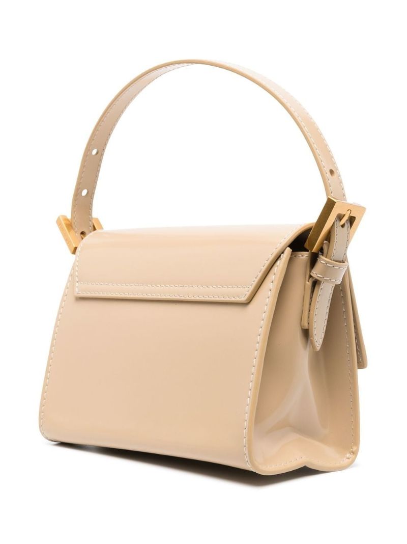Neutral Fran Leather Shoulder Bag