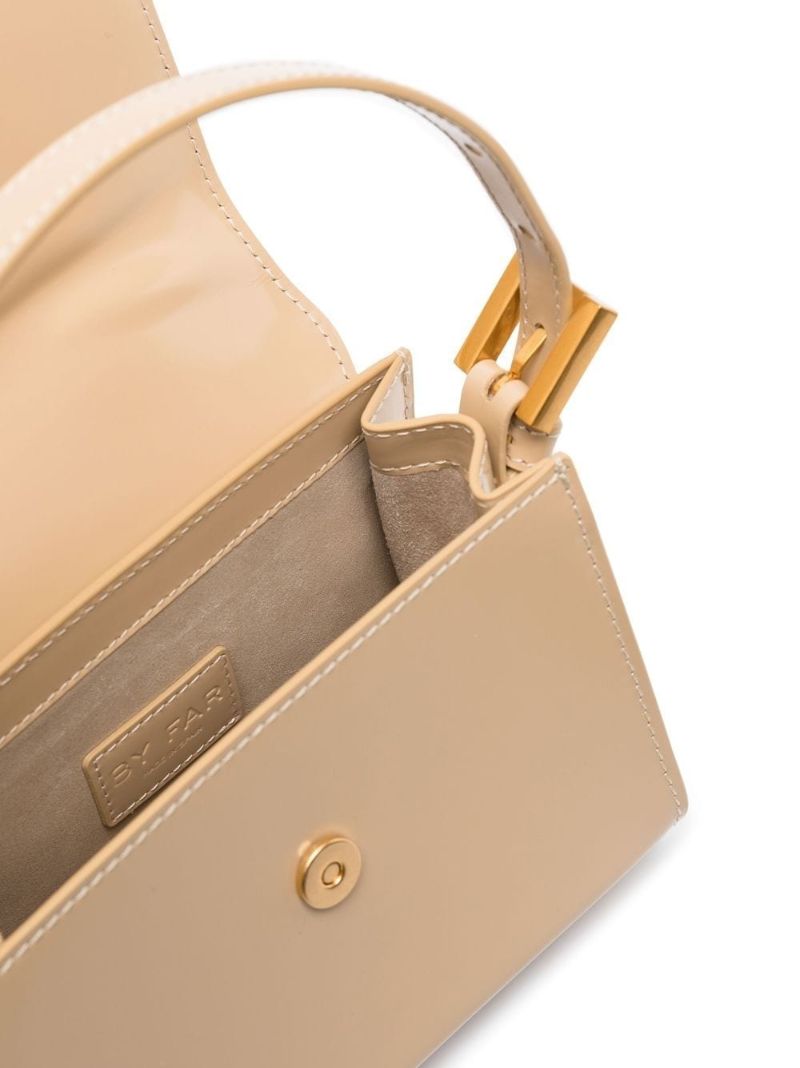 Neutral Fran Leather Shoulder Bag