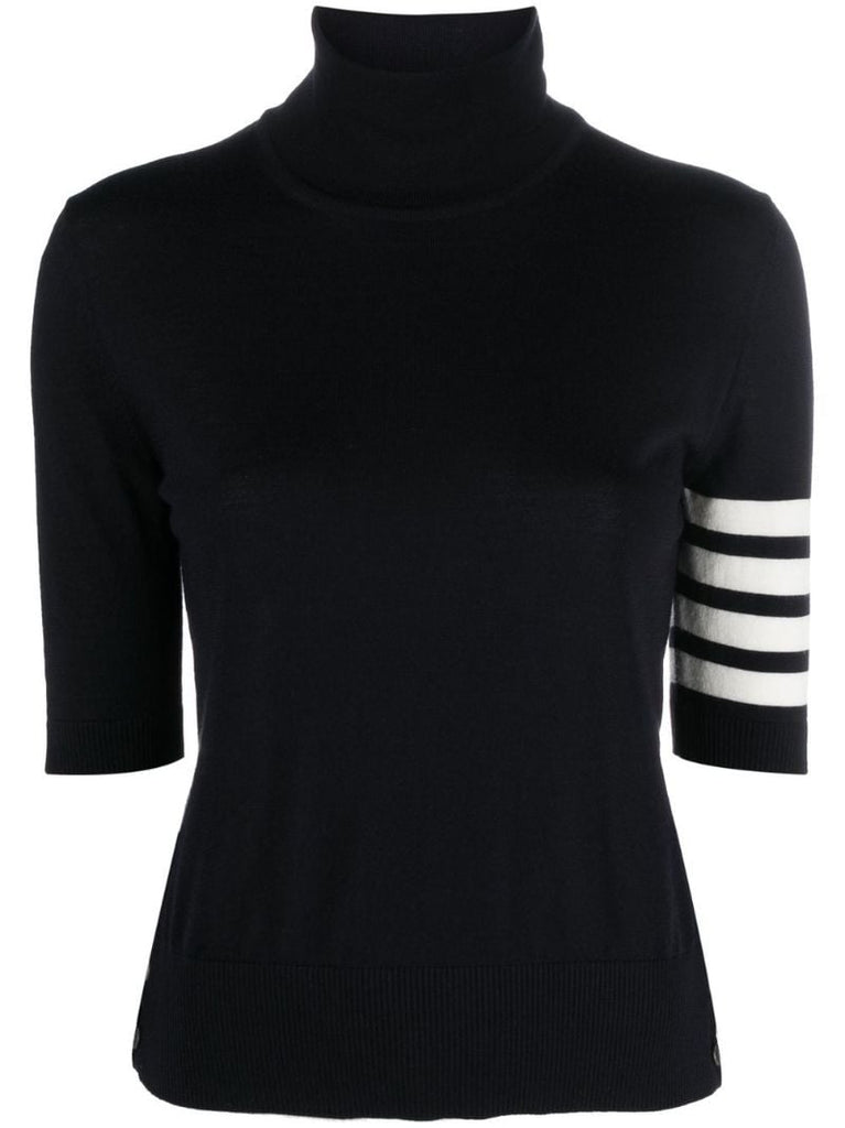 Blue 4-bar Stripe Wool Top