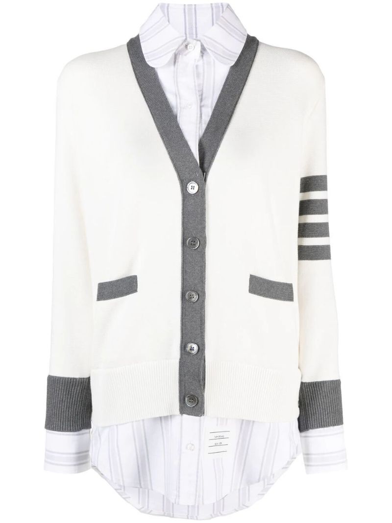 White Knit Layered Sleeveless Cotton Top