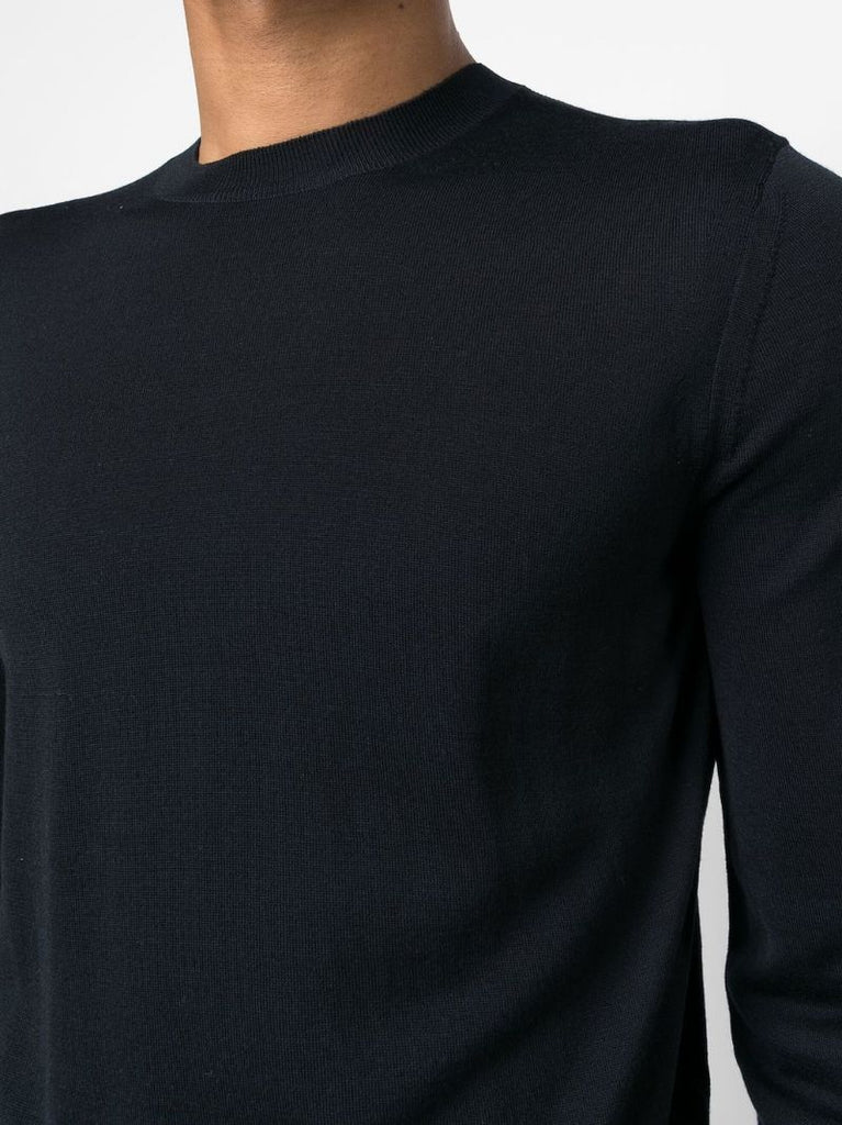 Blue Fine-knit Wool Sweater