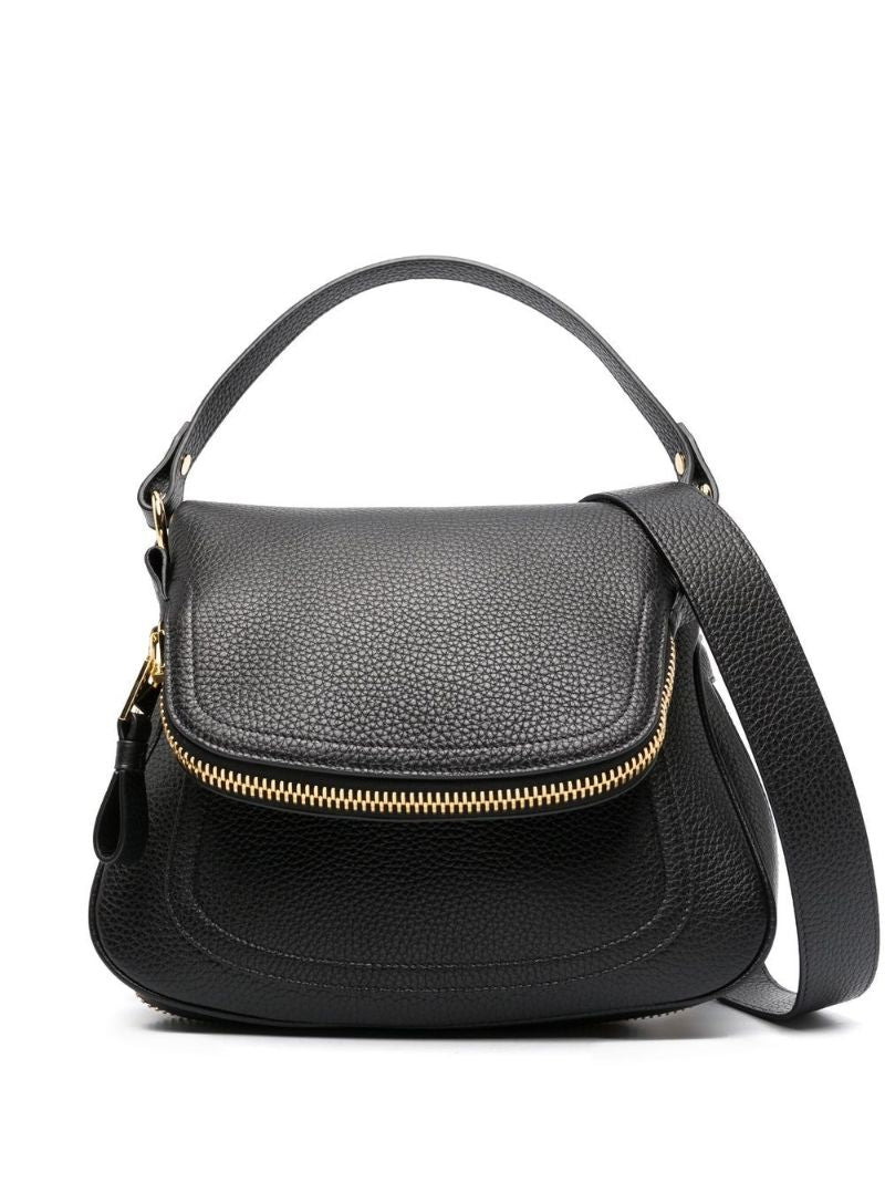 Black Jennifer Leather Top Handle Bag