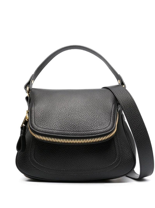 Black Jennifer Leather Top Handle Bag