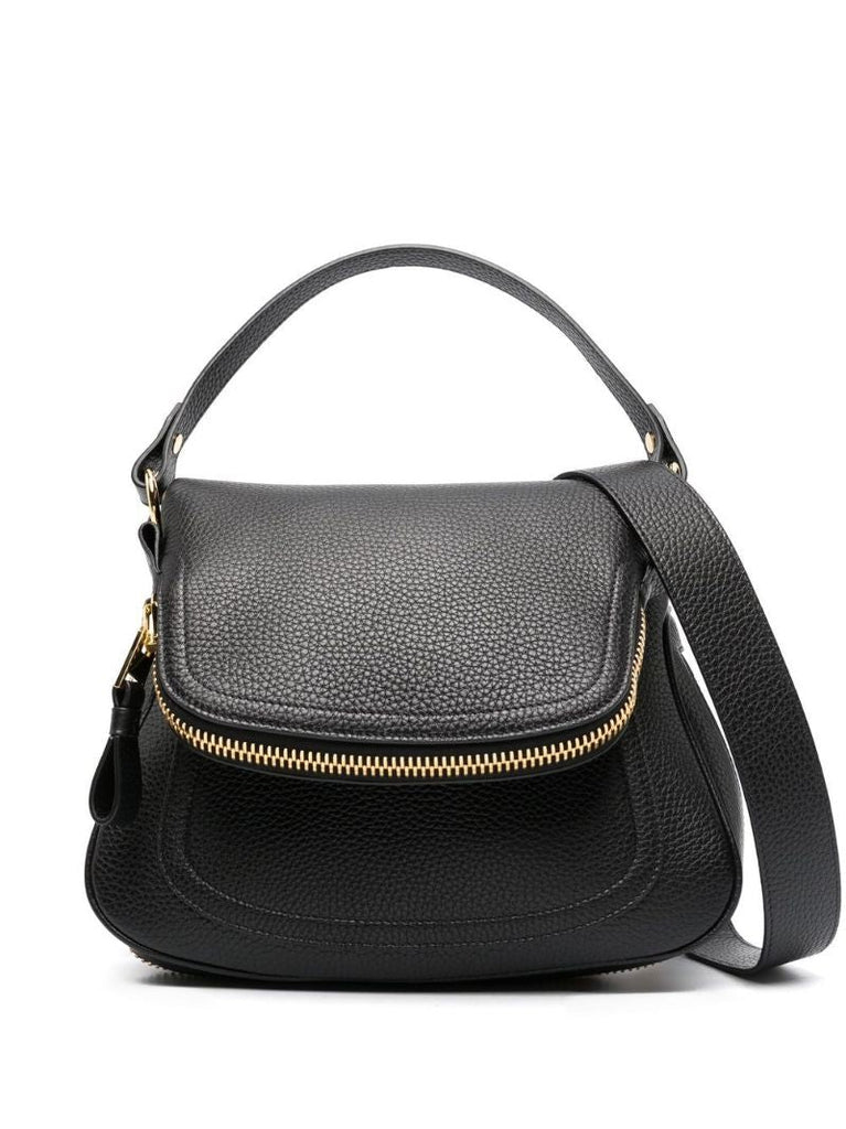 Black Jennifer Leather Top Handle Bag