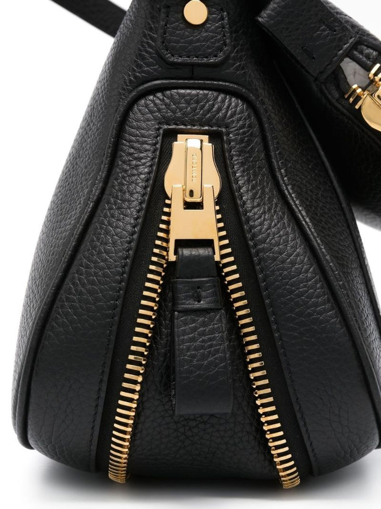 Black Jennifer Leather Top Handle Bag