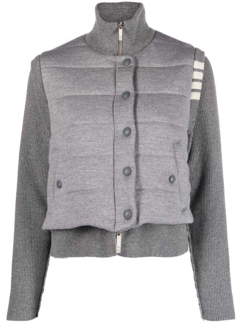 Grey Layered Wool Jacket