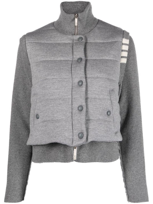 Grey Layered Wool Jacket