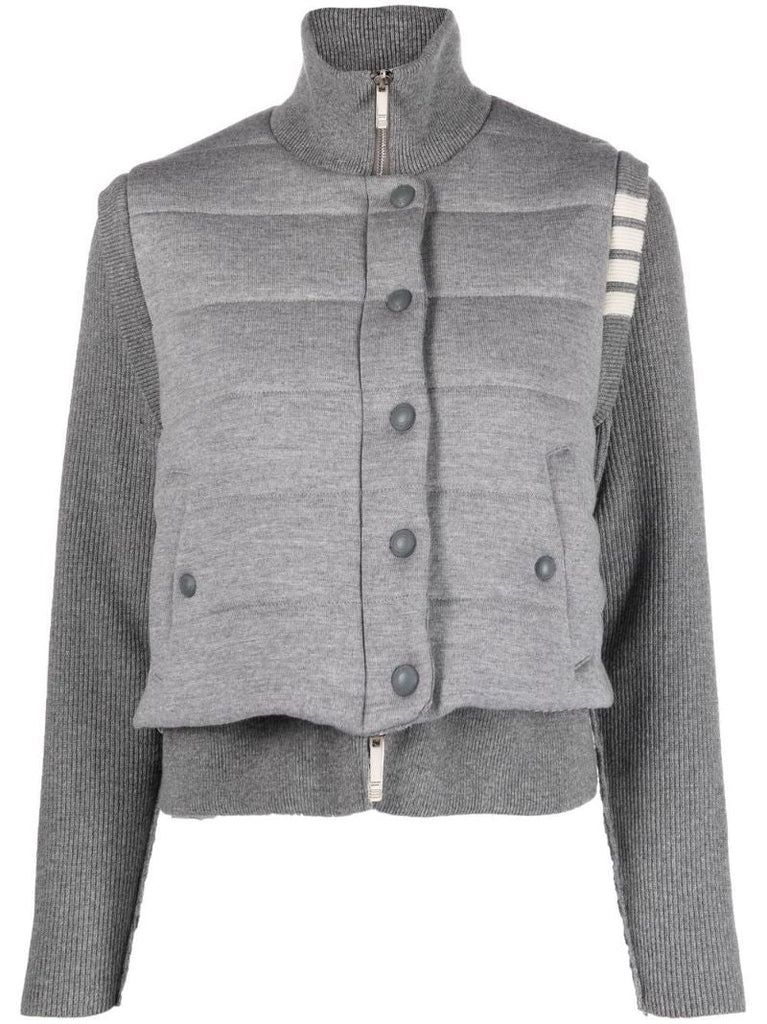 Grey Layered Wool Jacket
