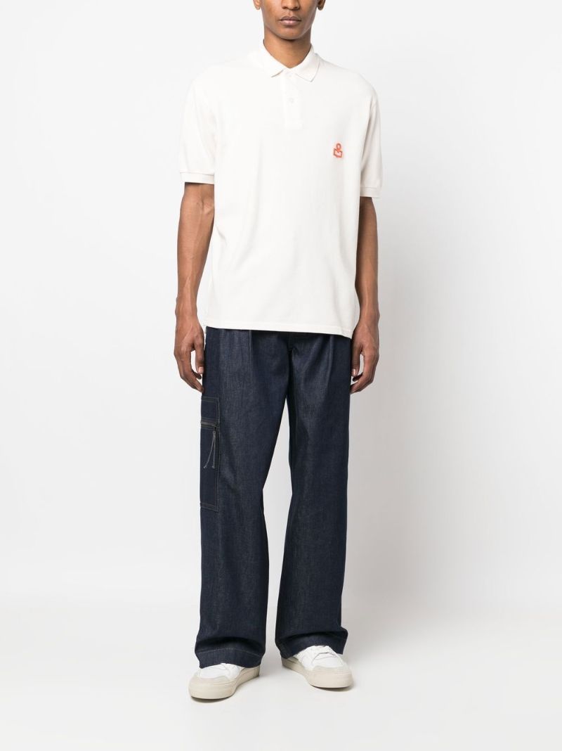 Neutral Logo Cotton Polo Shirt