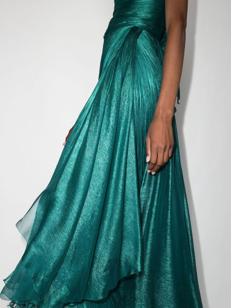 Blue Luise Sleeveless Silk Gown