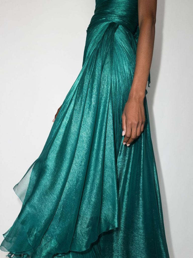 Blue Luise Sleeveless Silk Gown