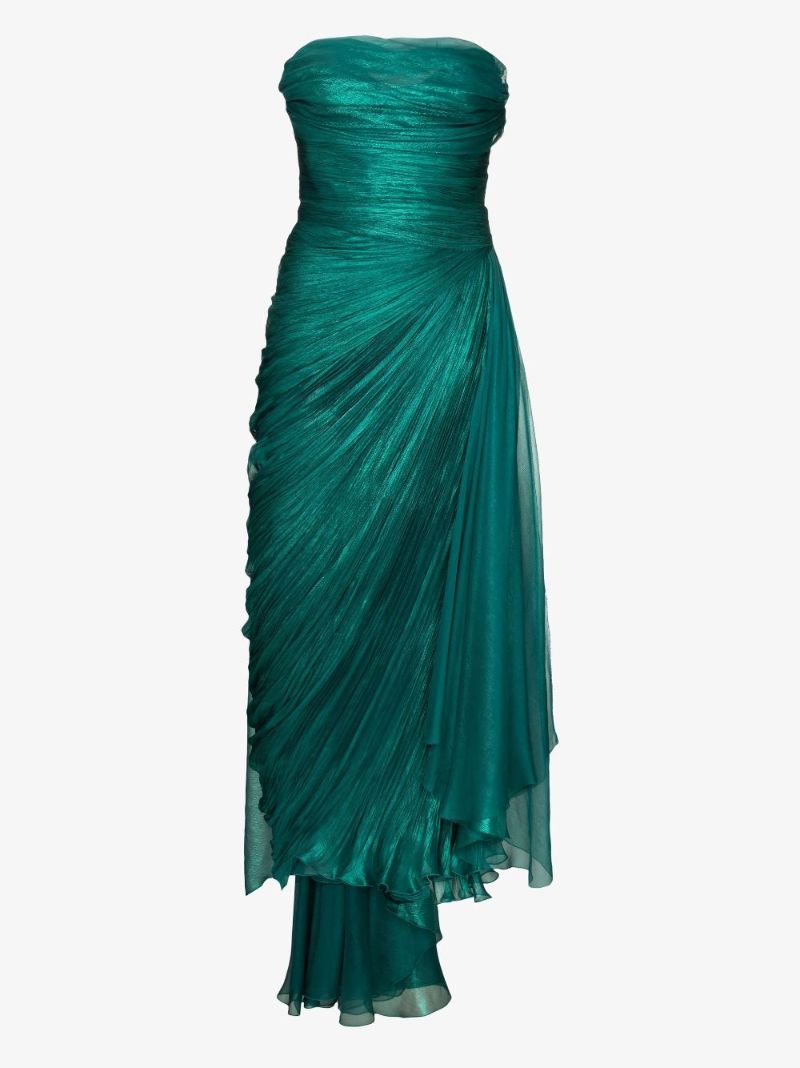 Blue Luise Sleeveless Silk Gown