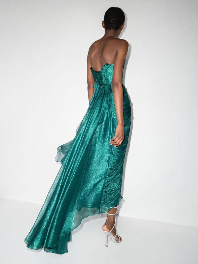 Blue Luise Sleeveless Silk Gown