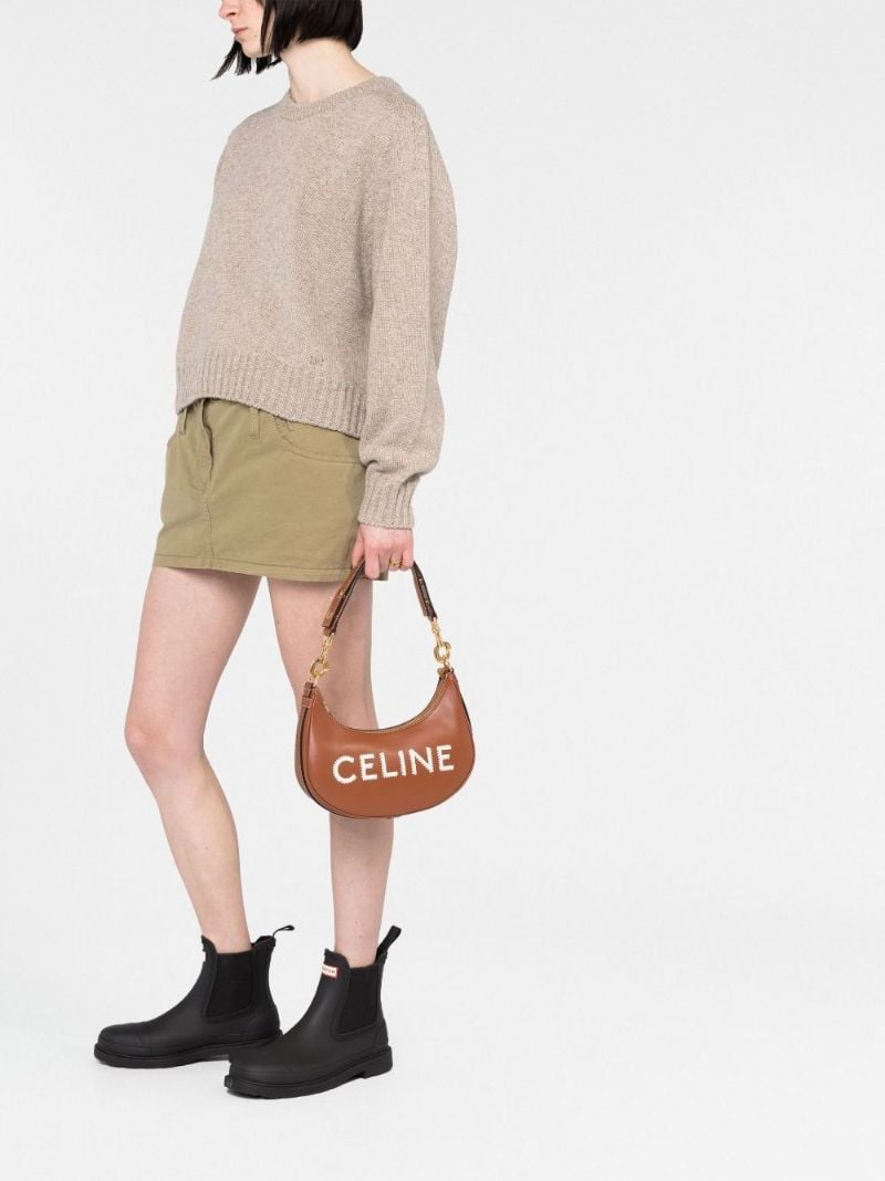 Brown Ava Logo Shoulder Bag