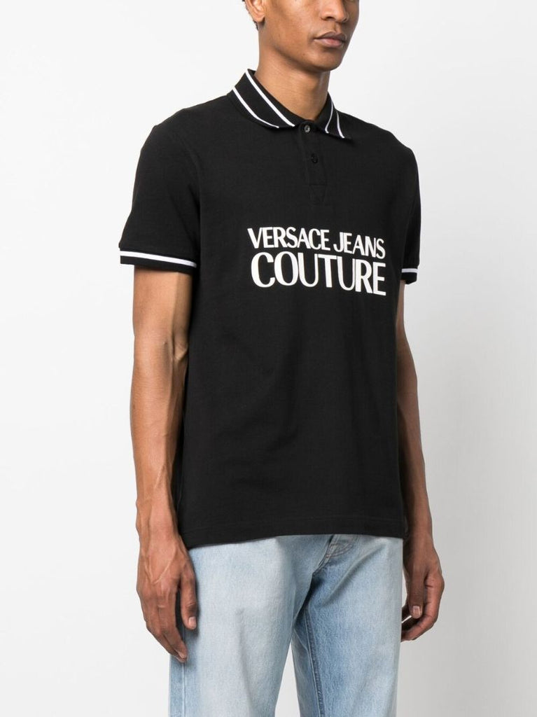 Black Logo-print Polo Shirt