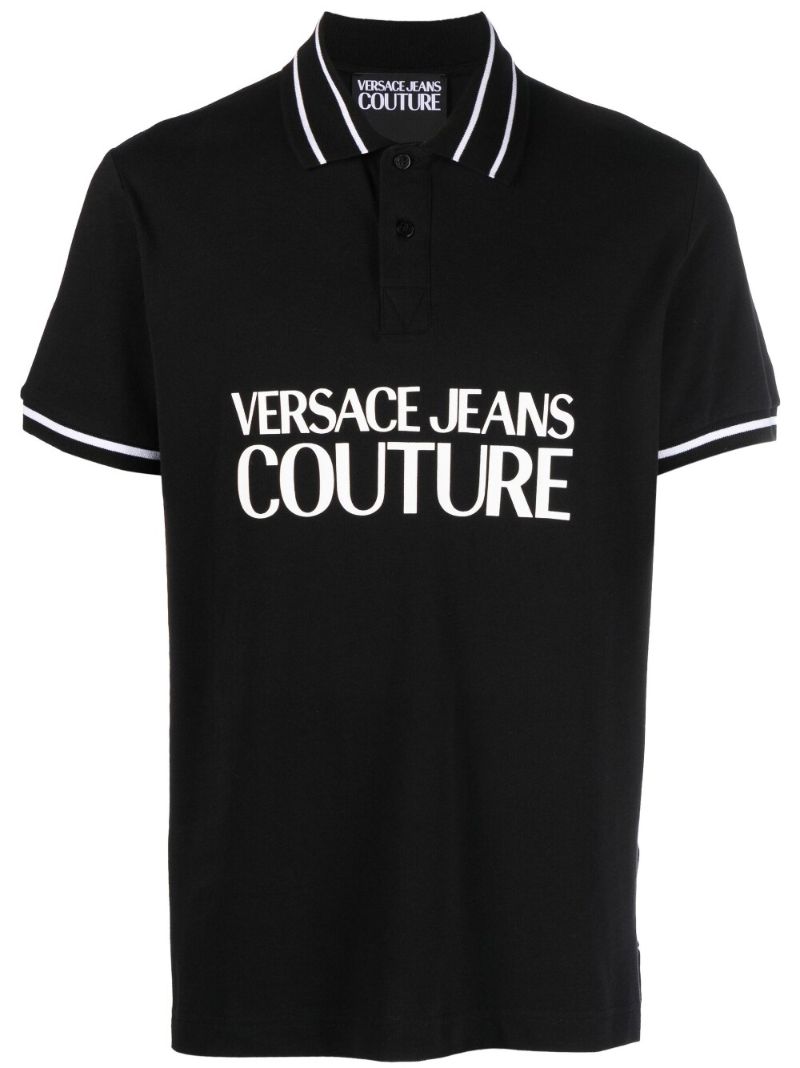 Black Logo-print Polo Shirt