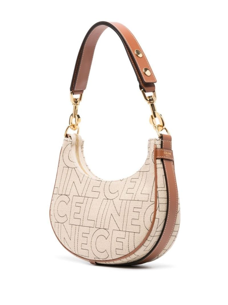 Neutral Logo Print Shoulder Bag