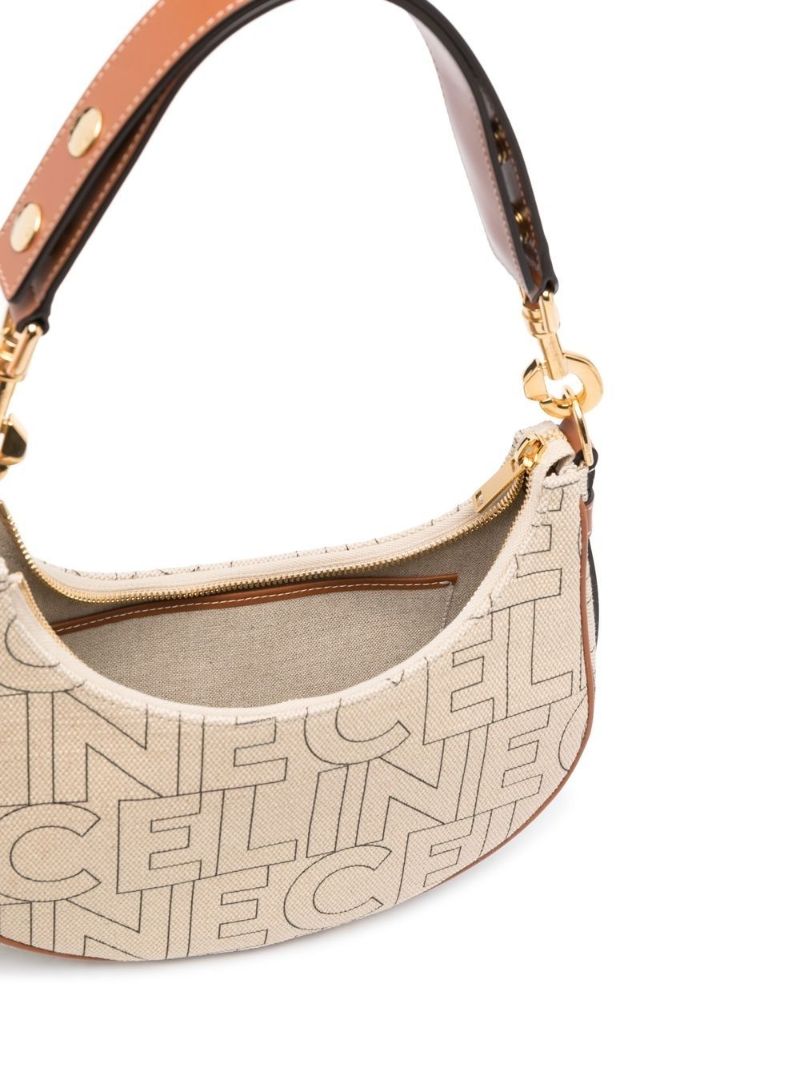 Neutral Logo Print Shoulder Bag