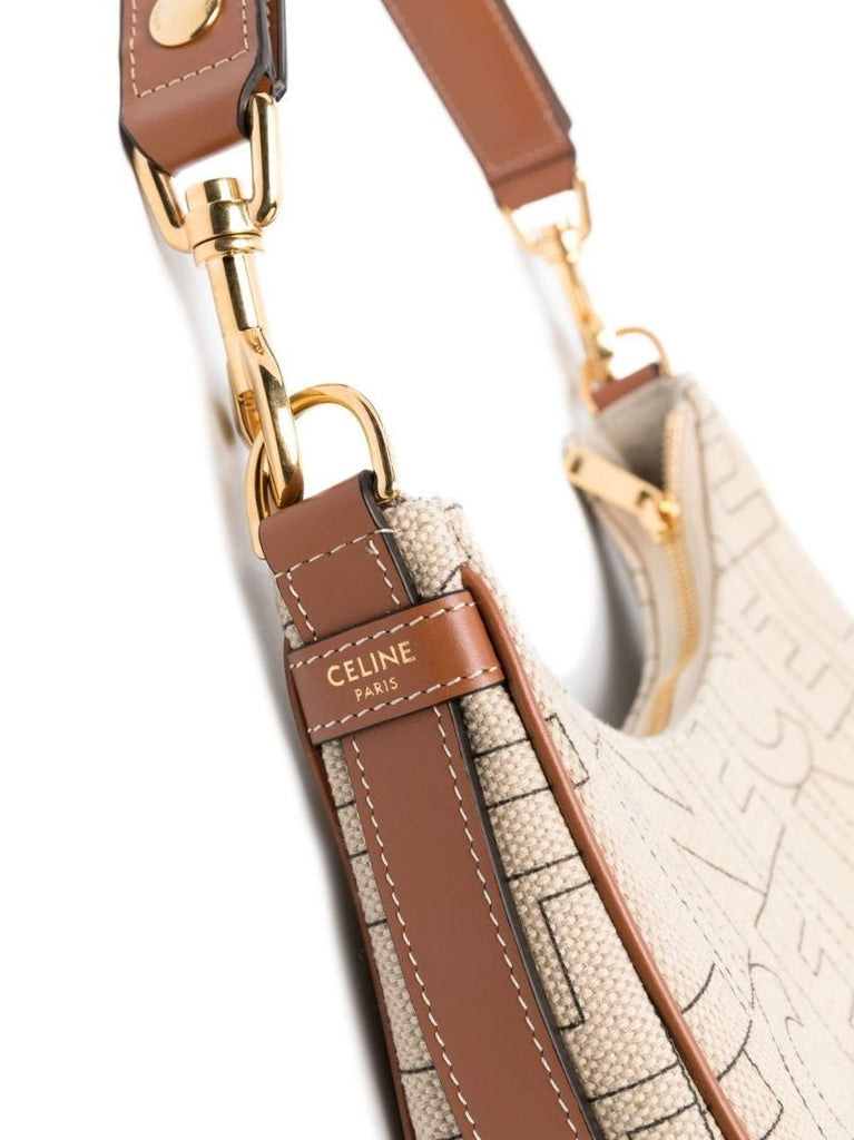 Neutral Logo Print Shoulder Bag