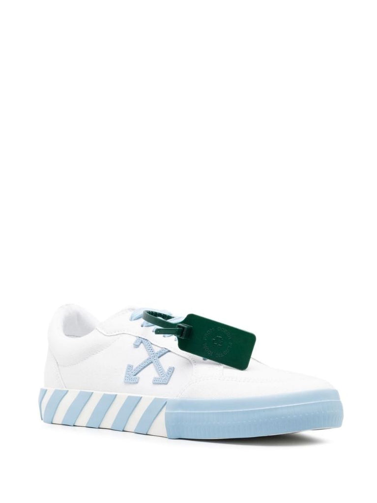 White Vulcanised Canvas Sneakers