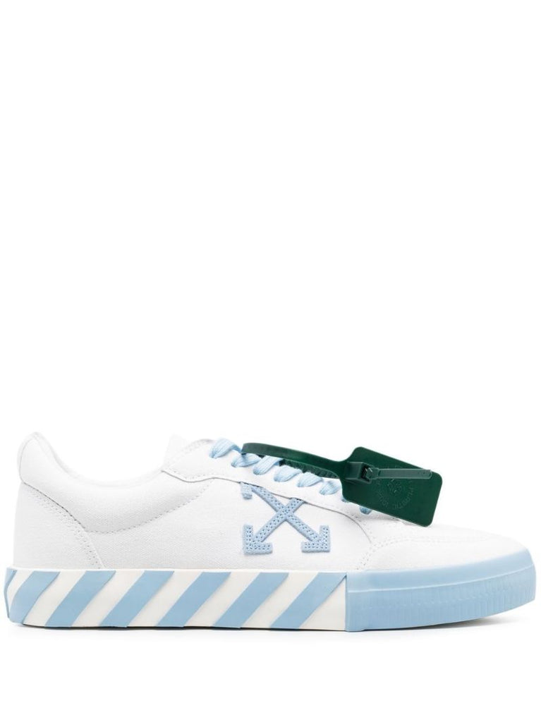 White Vulcanised Canvas Sneakers