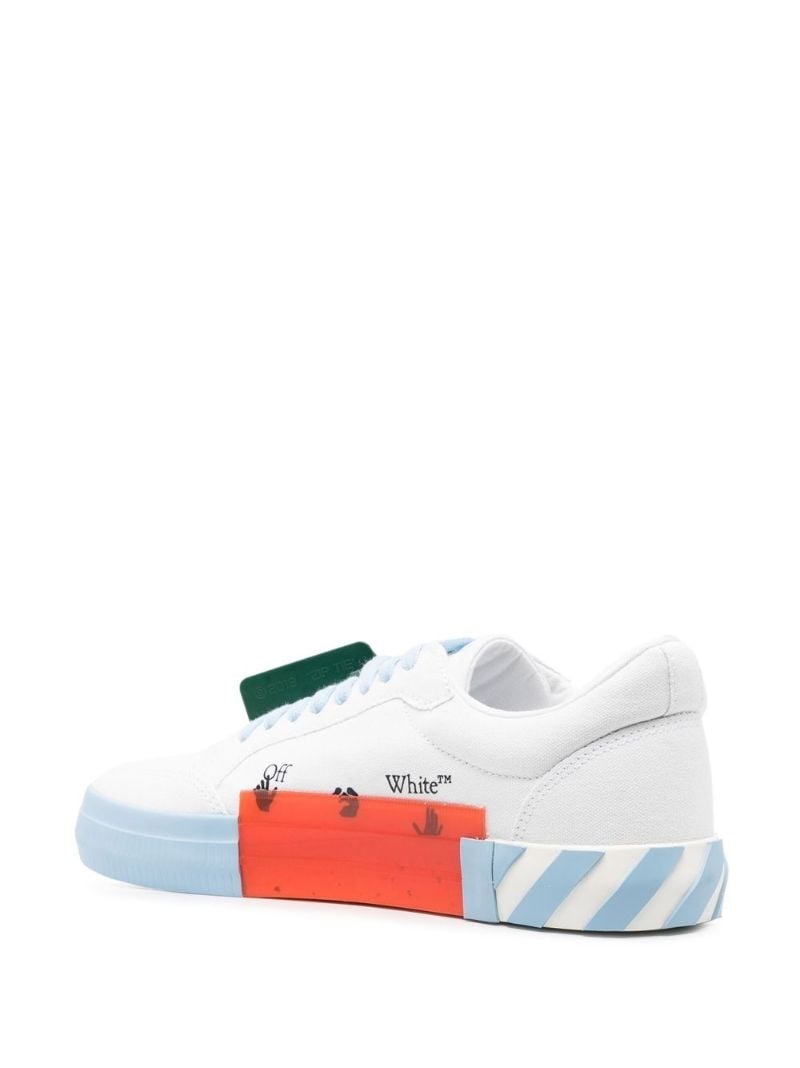 White Vulcanised Canvas Sneakers