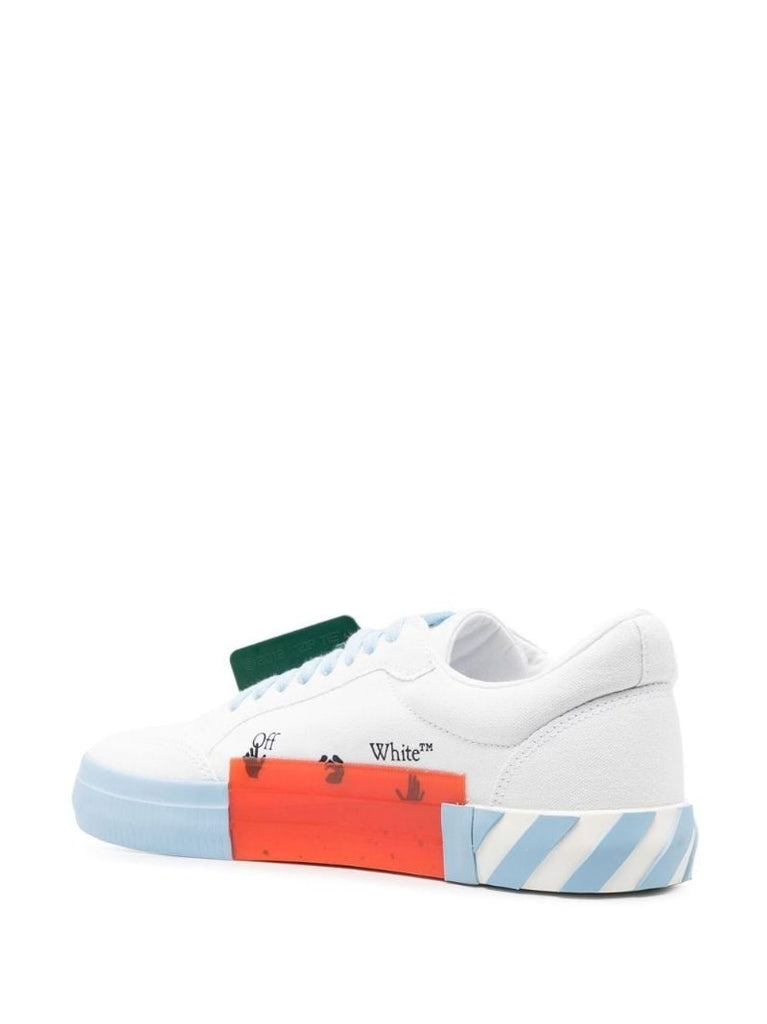 White Vulcanised Canvas Sneakers