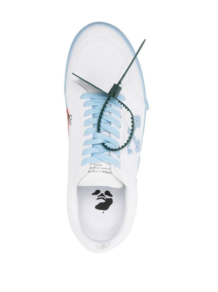 White Vulcanised Canvas Sneakers