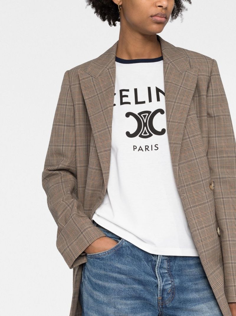 White Triomphe Print T-shirt