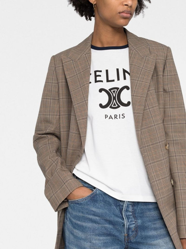 White Triomphe Print T-shirt