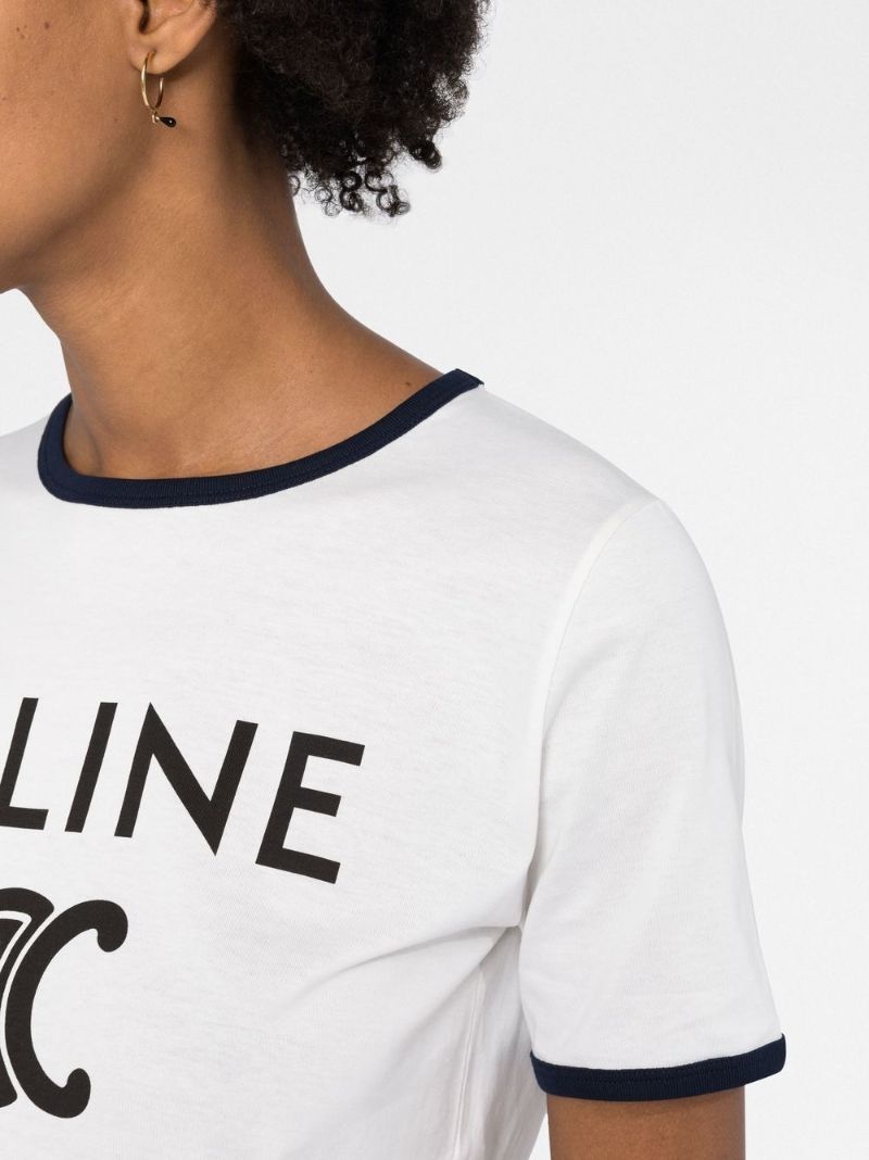 White Triomphe Print T-shirt