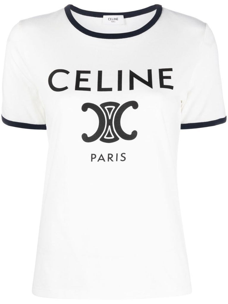 White Triomphe Print T-shirt