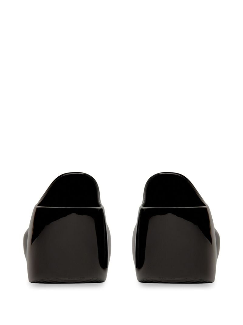 Black Technoclog Platform Mules