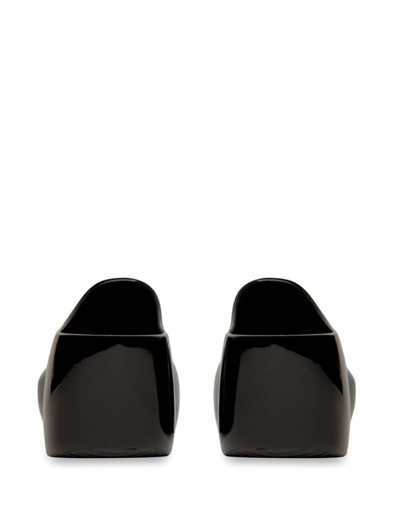 Black Technoclog Platform Mules