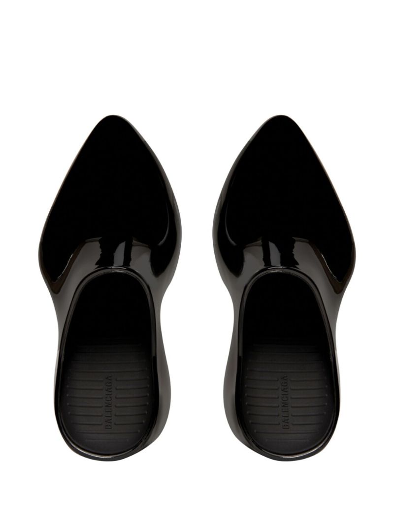 Black Technoclog Platform Mules
