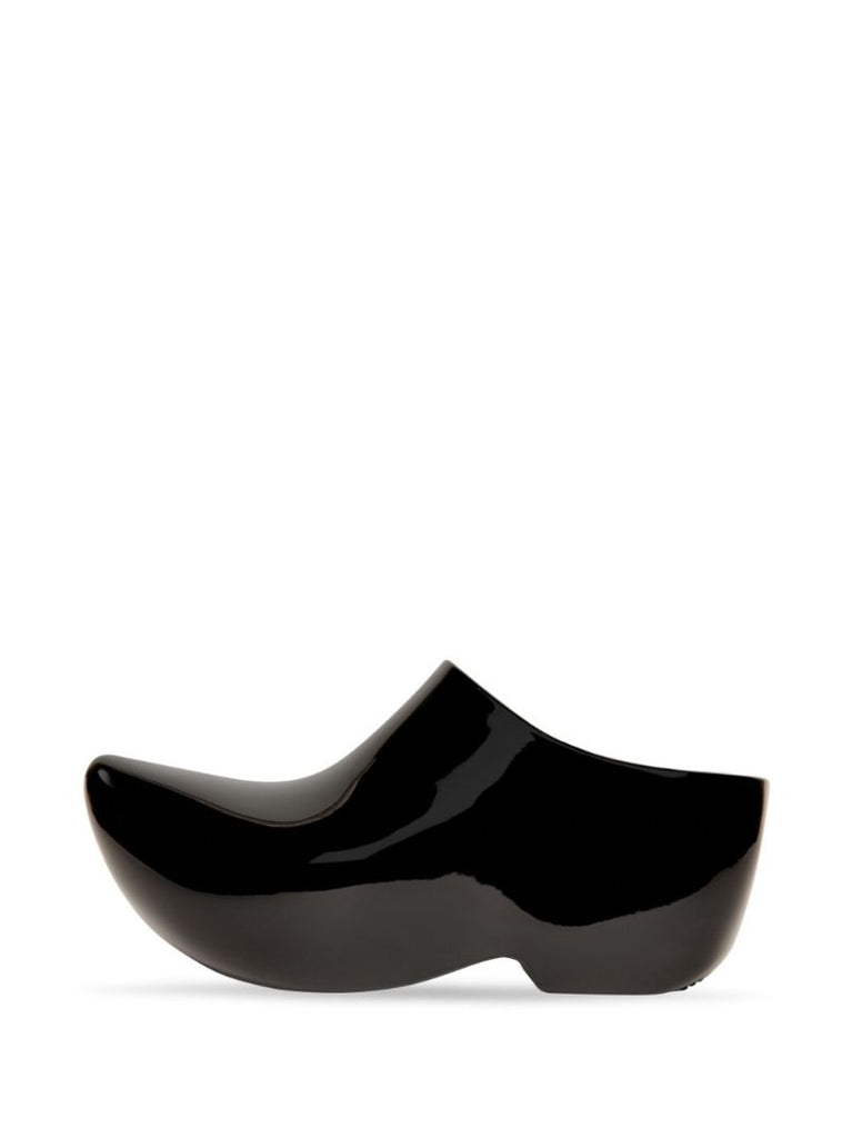 Black Technoclog Platform Mules