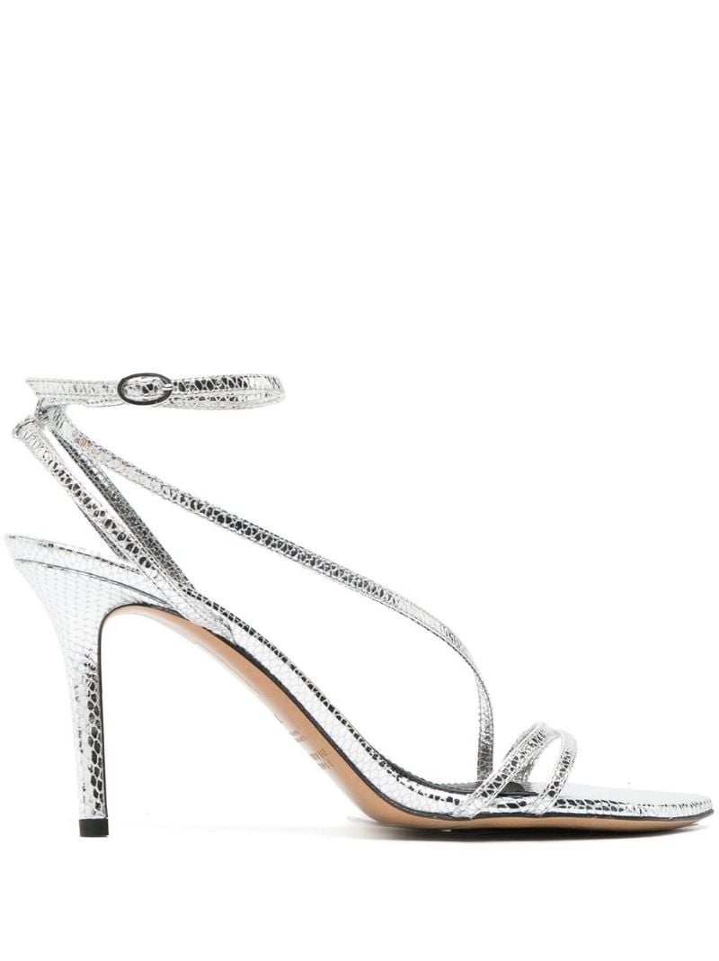 Silver Axee 90 Leather Sandals