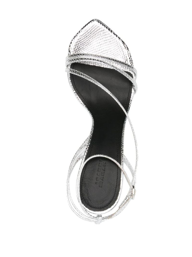 Silver Axee 90 Leather Sandals