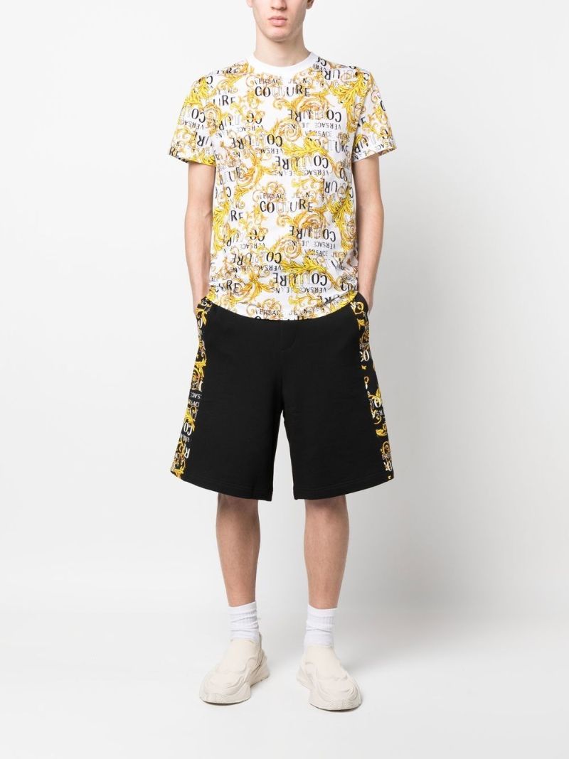 White Baroque Print T-shirt