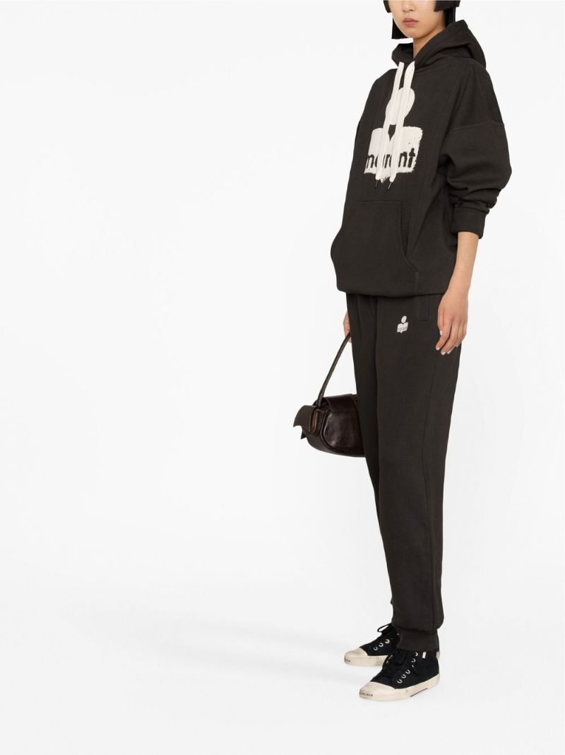 Black Logo Print Hoodie