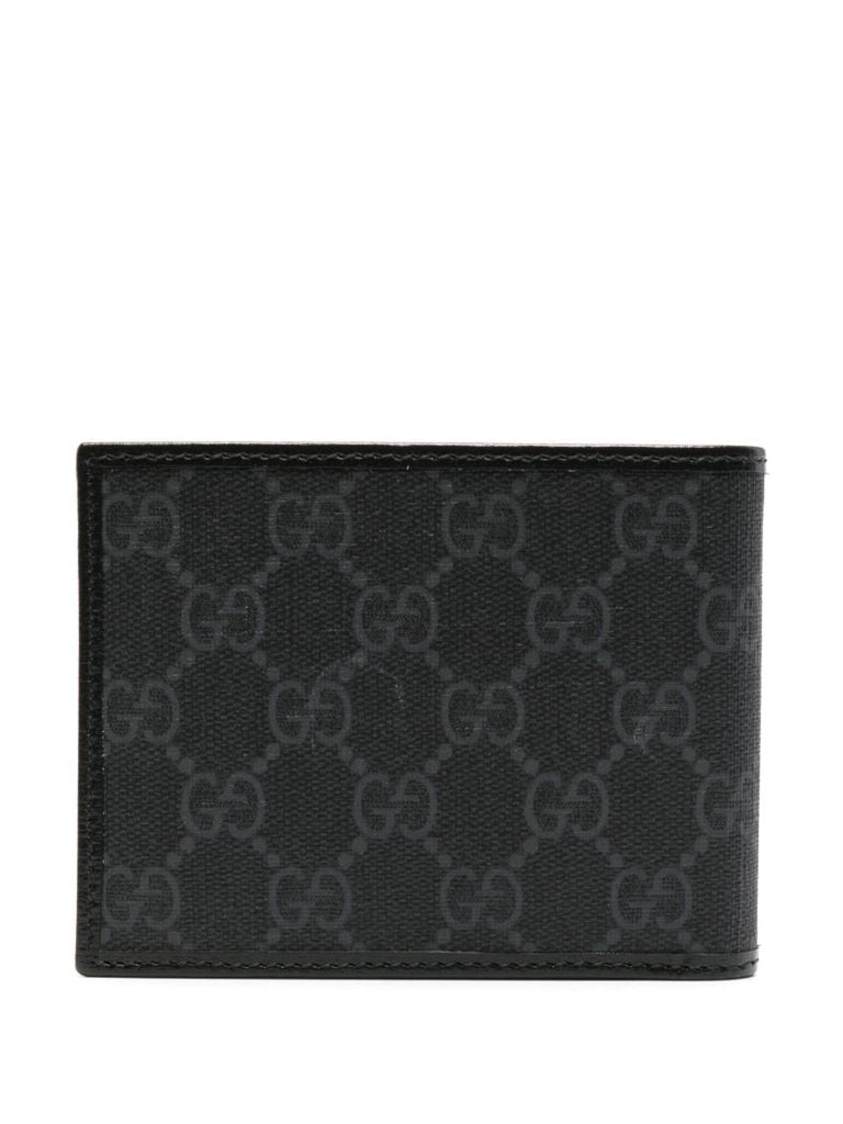 Black Gg Canvas Bi-fold Wallet