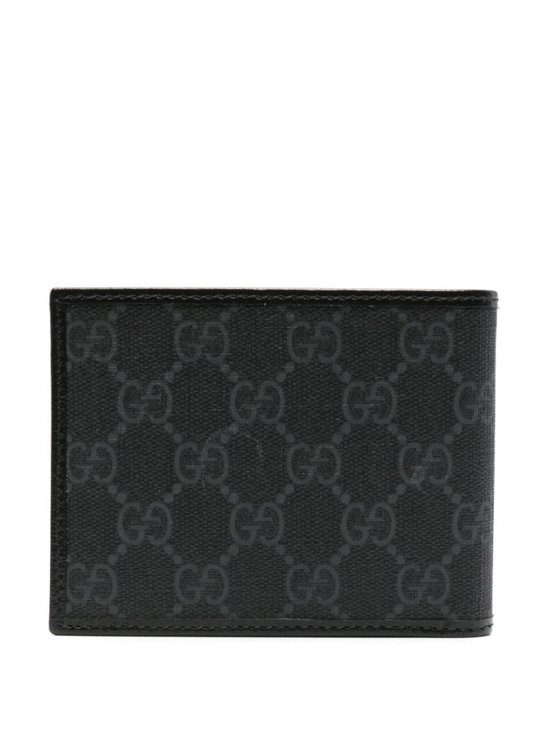 Black Gg Canvas Bi-fold Wallet