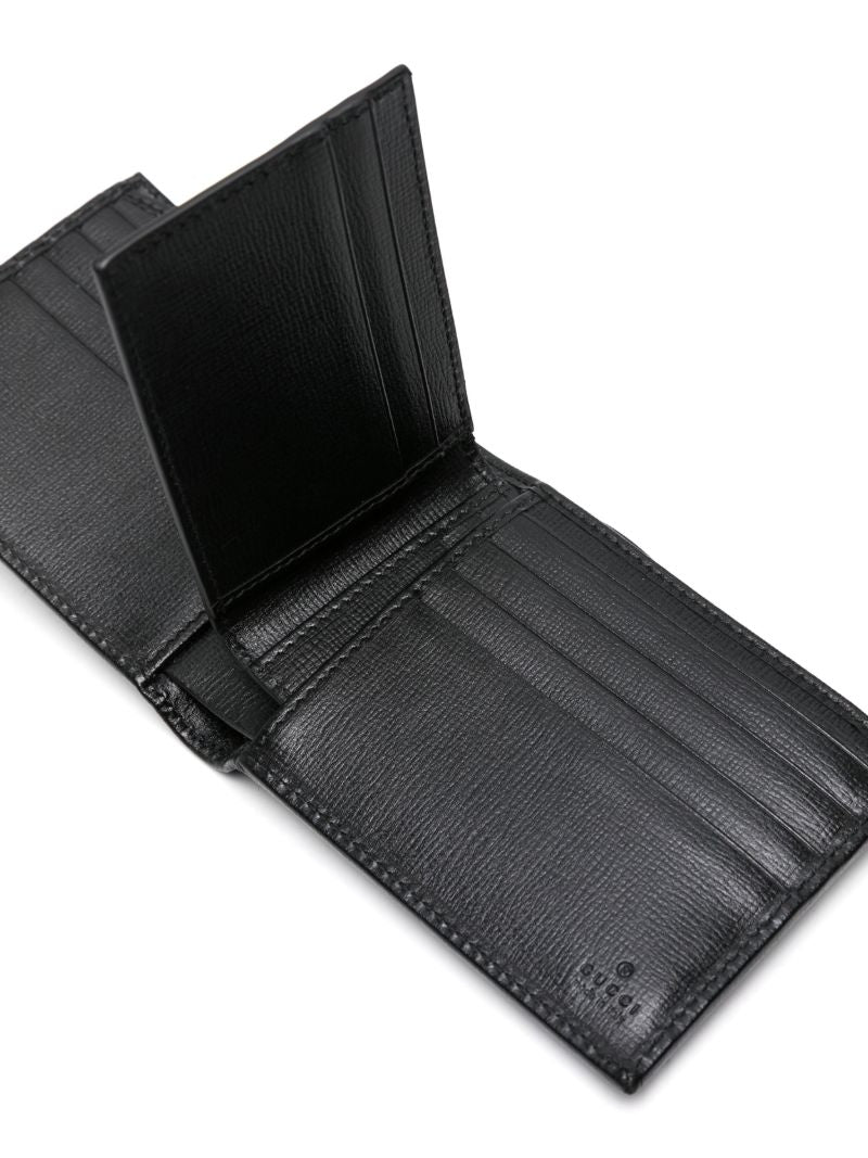 Black Gg Canvas Bi-fold Wallet